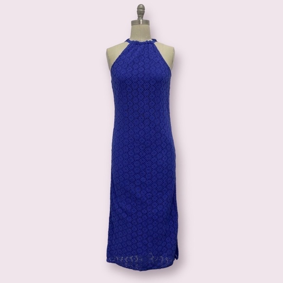 Women's Sleeveless Crochet Dress - A New Day™ Blue Size XS - Picture 6 of 9